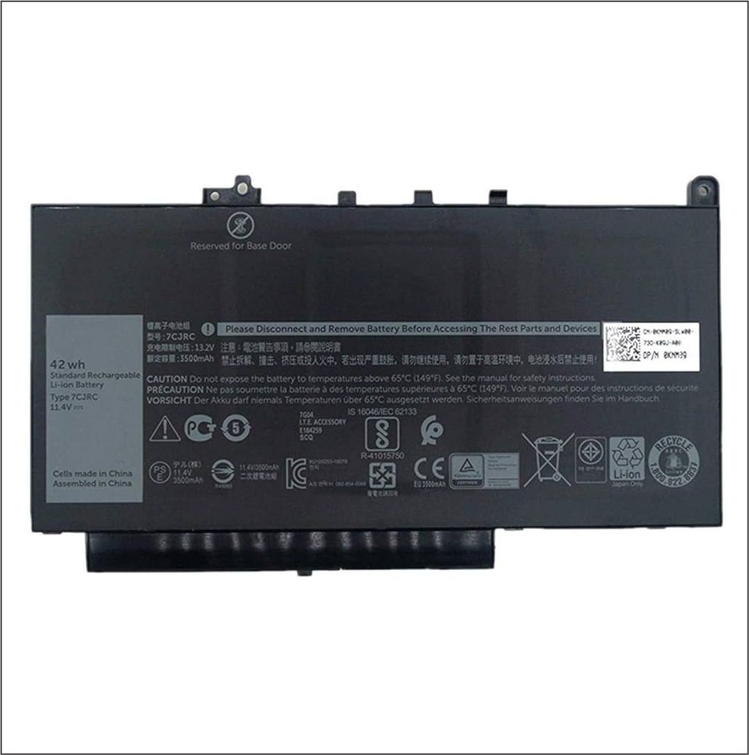 7CJRC KNM09 0KNM09 21X15 021X15 TX283 0TX283 Laptop Battery Compatible with Dell Latitude 12 E7270 E7470 Series